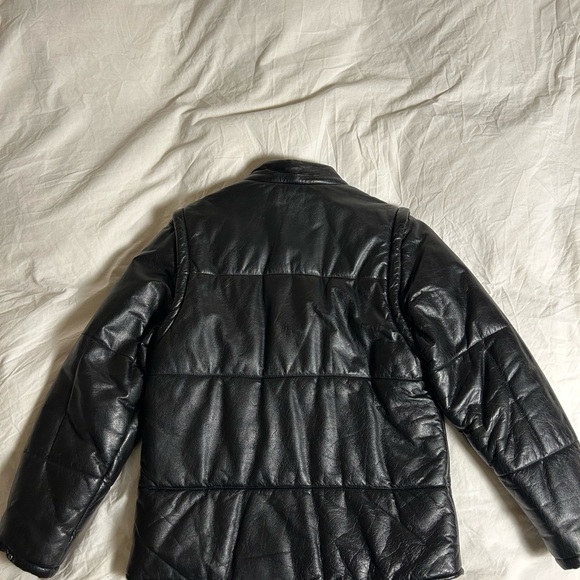 Vintage Leather Puff Jacket/Vest - Picture 6 of 9